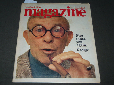 1975 DECEMBER 14 NEW YORK NEWS MAGAZINE - GEORGE BURNS COVER - J 2852