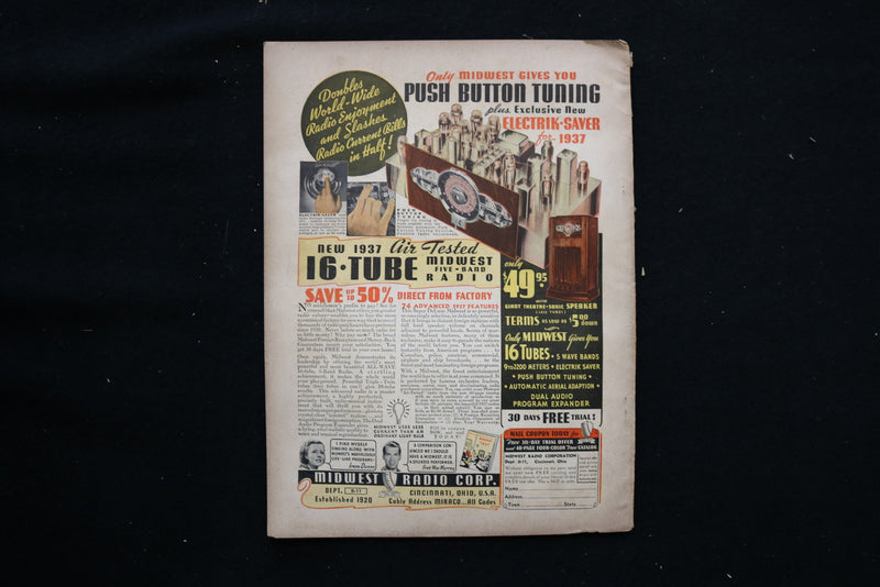 1936 OCT RADIO NEWS AND THE SHORT WAVE MAGAZINE - RECEIVER COVER - E 10547