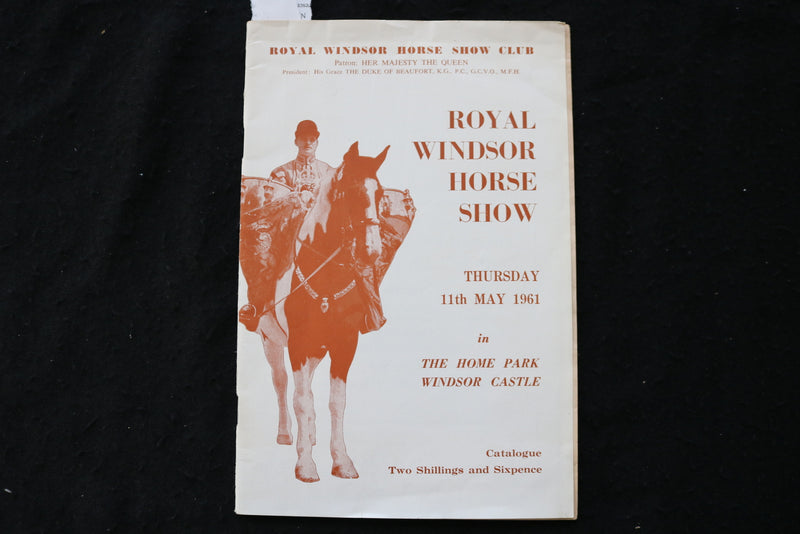 1961 MAY 11 ROYAL WINDSOR HORSE SHOW PROGRAM - HOME PARK WINDSOR CASTLE - K 1850
