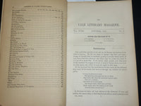 1857-1858 YALENSIA THE YALE LITERARY MAGAZINE BOUND VOLUME NO. 23 - KD 6042