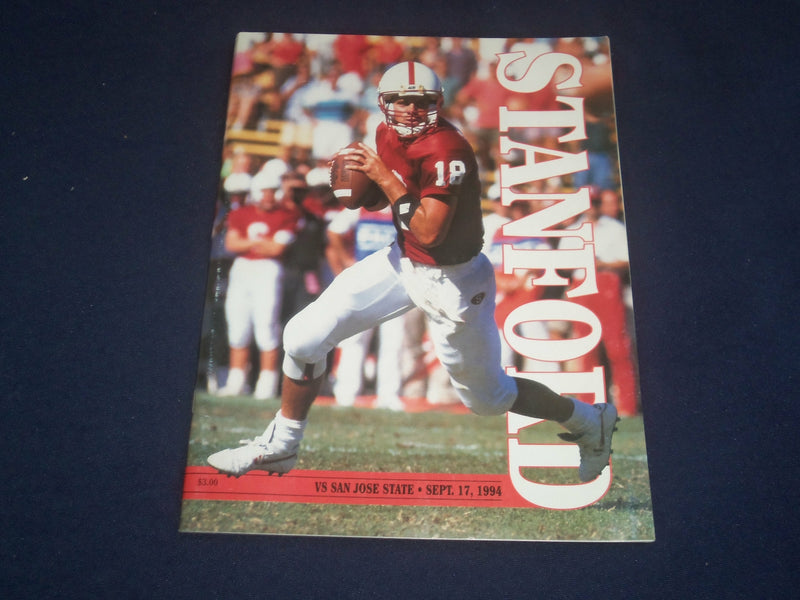 1994 SEP 14 STANFORD UNIVERSITY VS SAN JOSE STATE FOOTBALL PROGRAM - ST 4974I