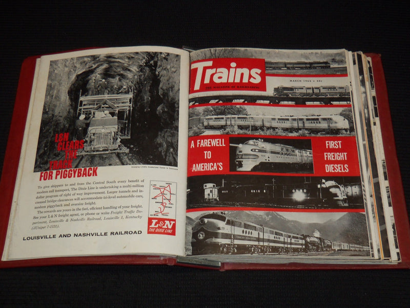 1962 TRAINS MAGAZINES BOUND VOLUME LOT OF 12 ISSUES - COMPLETE YEAR - KD 2133D
