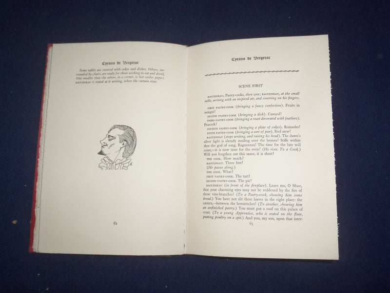 1931 CYRANO DE BERGERAC HARDCOVER BOOK BY EDMUND ROSTAND & NINO CARBE - KD 8180