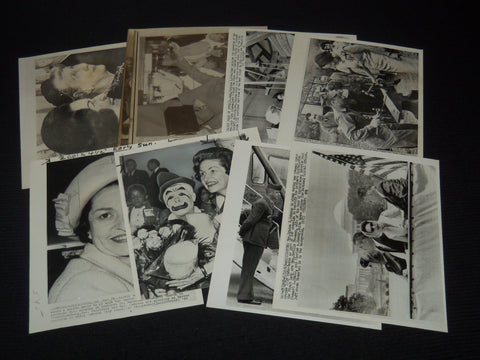 LADY BIRD JOHNSON WIRE PHOTOS LOT OF 9 - 8x10 - #102