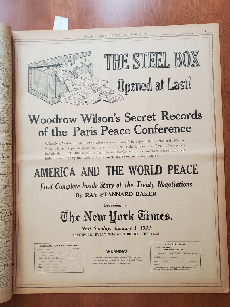 1921 DECEMBER 27 NEW YORK TIMES NEWSPAPER-JAPAN TO CUT SUBMARINE CLAIMS -NT 8047