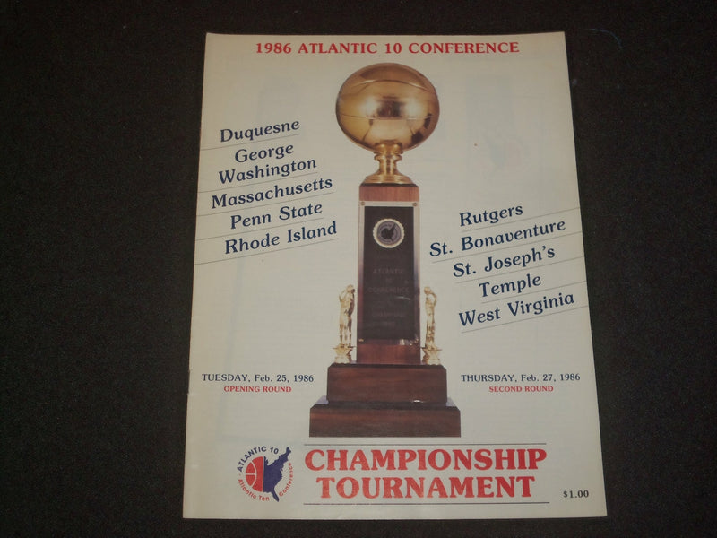 1986 FEBRUARY 27 ATLANTIC 10 CONFERENCE CHAMPIONSHIP TOURNAMENT PROGRAM- ST 6356