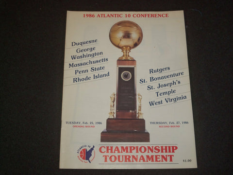 1986 FEBRUARY 27 ATLANTIC 10 CONFERENCE CHAMPIONSHIP TOURNAMENT PROGRAM- ST 6356