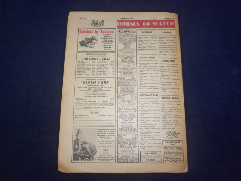 1965 NOVEMBER 20 FLASH NEWSPAPER - 'GAY GIRLS' MAKE GOOD WIVES - NP 6953