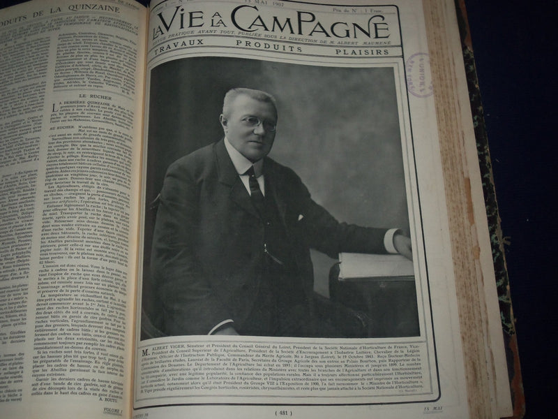 1907 LA VIE A LA CAMPAGNE FRENCH BOUND VOLUME - GREAT PHOTOS - KD 2317