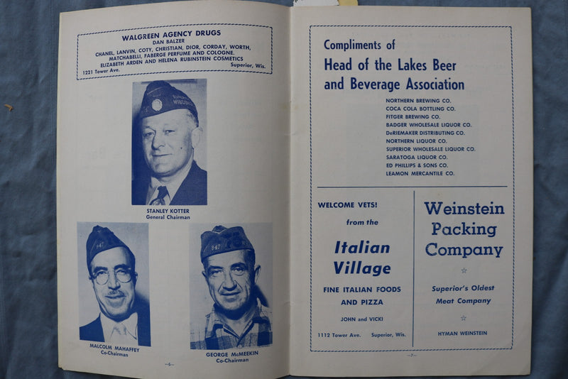 1957 VETERANS OF FOREIGN WARS & AUXILIARY ENCAMPMENT PROGRAM- WISCONSIN -K 2999