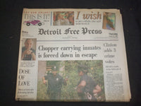 1994 AUG 18 DETROIT FREE PRESS NEWSPAPER - CLINTON ADDS 3 CRIME VOTES - NP 7683