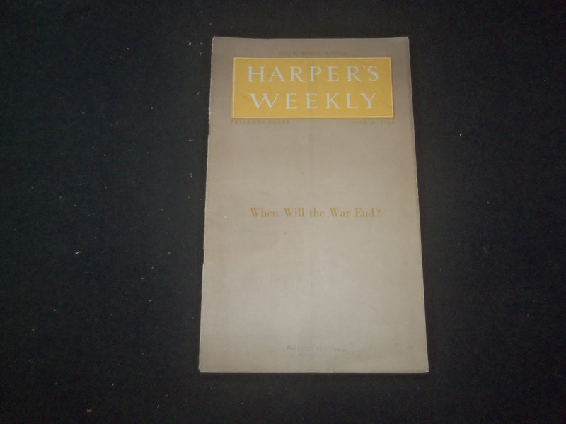 1915 JUNE 5 HARPER'S WEEKLY MAGAZINE - WHEN WILL THE WAR END? - SP 1520H