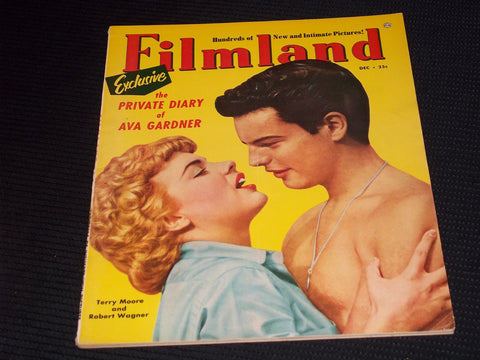 1953 DECEMBER FILMLAND MAGAZINE - TERRY MOORE & ROBERT WAGNER COVER - E 15251
