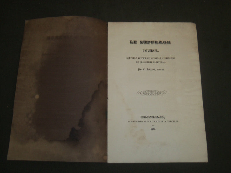 1848 LE SURFACE UNIVERSEL FRENCH BOOK BY LUCIEN JOTTRAND - BRUXELLES - J 4805