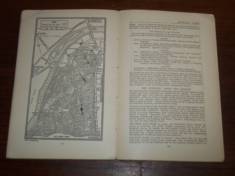 1924 LONDON GUIDE NO. 3 - LONDON'S UNDERGROUNG - FOLD-OUT MAP - K 1223