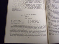 1941 HISTORY OF THE FIRST PRESBYTERIAN CHURCH -WILLIAMSBURG PENNSYLVANIA- J 8973