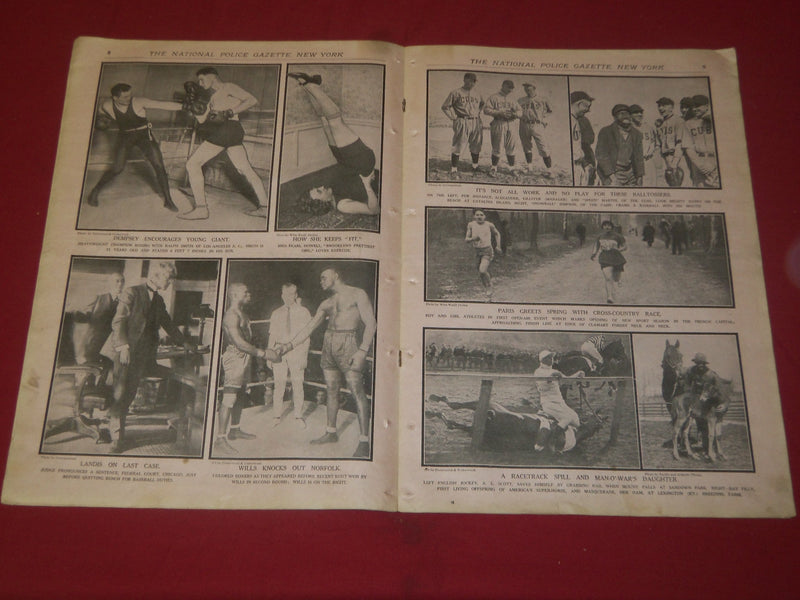 1922 APRIL 1 THE NATIONAL POLICE GAZETTE MAGAZINE - CHICAGO CUBS - B 5736