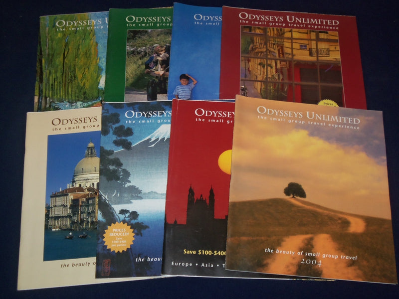 2000-2007 ODYSSEYS UNLIMITED TRAVEL BROCHURES LOT OF 31 - NICE INFO. - O 2195