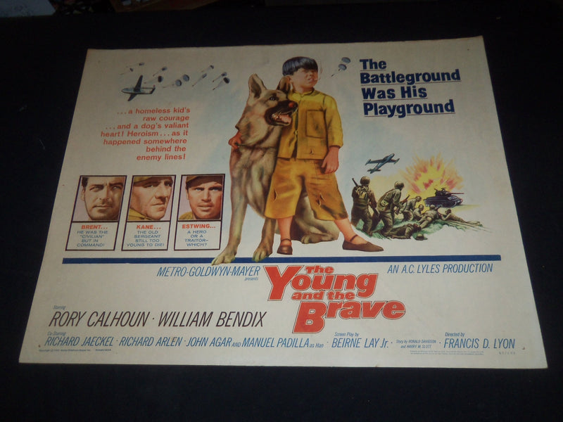 1963 THE YOUNG AND THE BRAVE 1/2 SHEET MOVIE POSTER - RORY CALHOUN - P 433