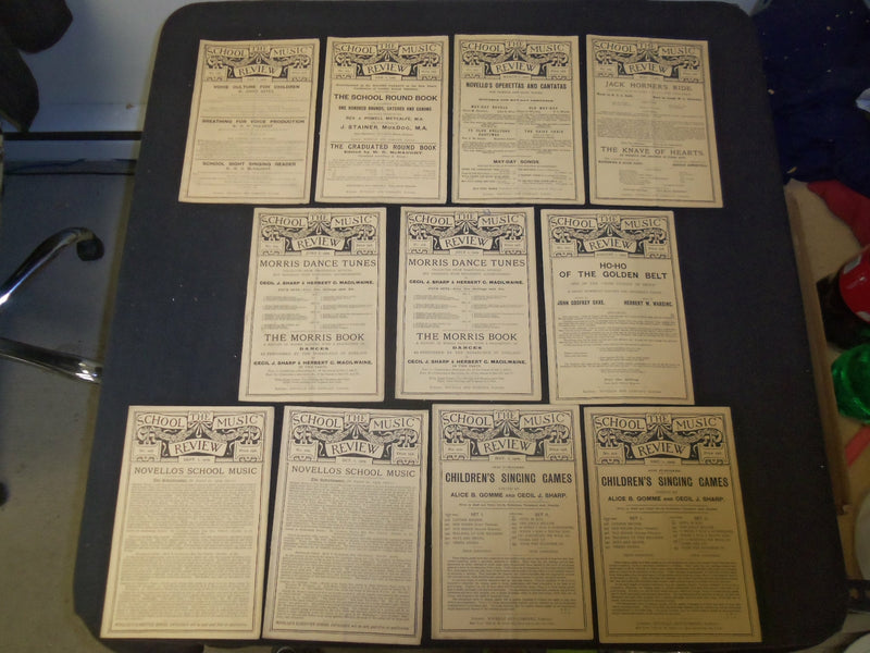 1908-1909 THE SCHOOL MUSIC REVIEW MAGAZINE - LOT OF 11 - O 2440O