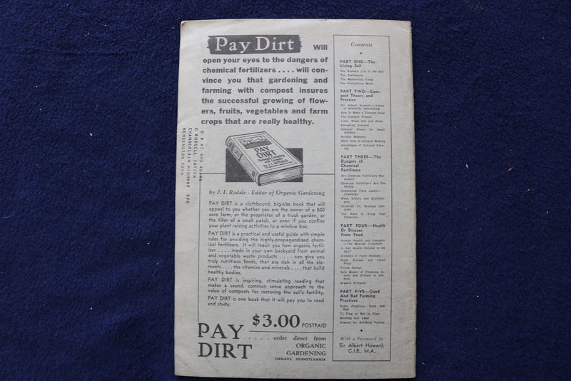 1947 ORGANIC GARDENING MAGAZINE - LOT OF 3 - K 1544