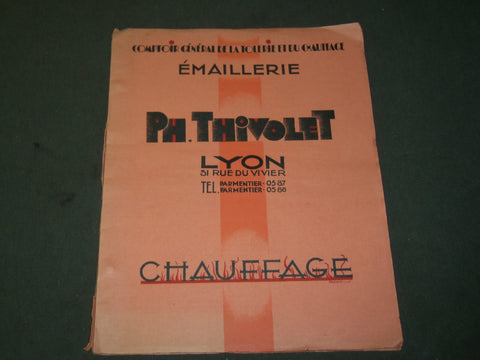 1900'S L'EMAILLERIE MODERNE THIVOLET FRENCH CATALOG - FURNITURE - J 3706