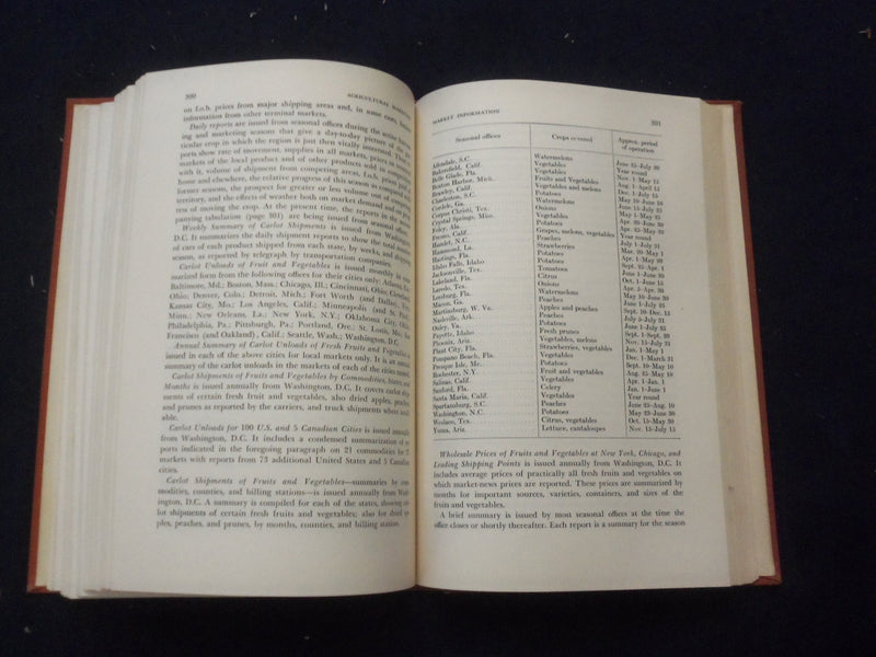 1951 AGRICULTURAL MARKETING HARDCOVER BOOK BY FREDERICK THOMSEN - KD 8244