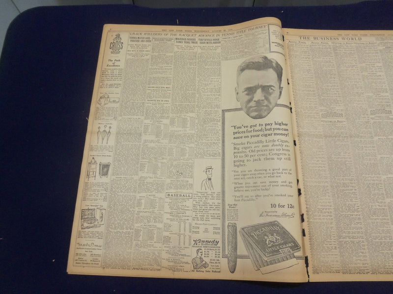 1918 AUGUST 28 NEW YORK TIMES - GERMANS FORCED BACK, FRENCH TAKE ROYE - NT 9198