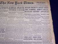 1942 MARCH 16 NEW YORK TIMES - HITLER PREDICTS SOVIET ROUT THIS SUMMER - NT 1179