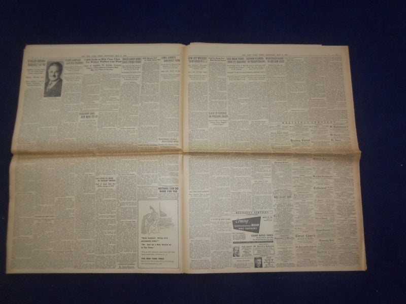 1943 MAY 8 NEW YORK TIMES - TUNIS AND BIZERTE CAPTURED, ENEMY IN FLIGHT- NP 6534