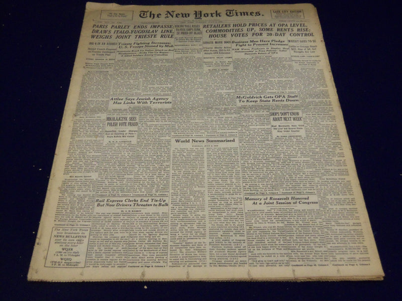 1946 JULY 2 NEW YORK TIMES - BIKINI TOLL RISES TO FIVE SHIPS SUNK - NT 2238
