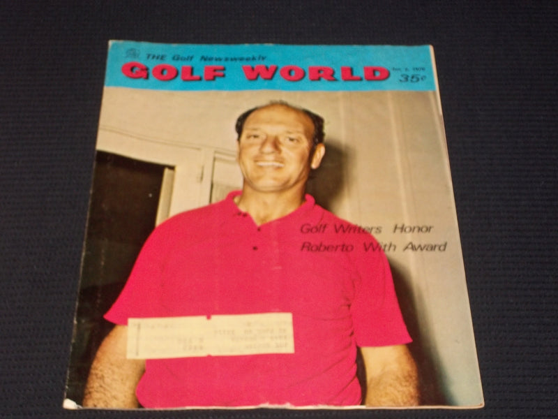 1970 JANUARY 6 GOLF WORLD MAGAZINE - ROBERTO DE VINCENZO FRONT COVER - E 6487