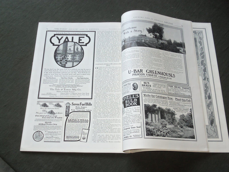1912 OCTOBER 1 COUNTRY LIFE IN AMERICA MAGAZINE - GREAT COVER & ADS - F 489