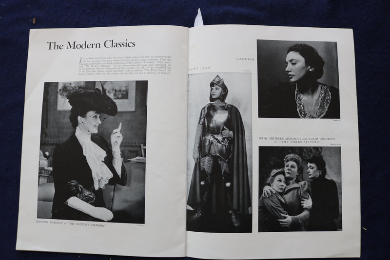 1940'S KATHERINE CORNELL - ANTIGONE AND CANDIDA - PROGRAM - K 1681