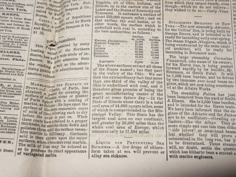 1855 OCTOBER 29 THE TRADE JOURNAL NEWSPAPER - WEBSTER - MURAT - NP 3879K