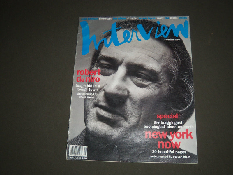 1993 NOVEMBER INTERVIEW MAGAZINE - ROBERT DENIRO COVER - SP 3275