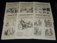 1857-1858 JOURNAL AMUSANT ILLUSTRE FRENCH MAGAZINE LOT OF 36 - FASHION - O 3197M