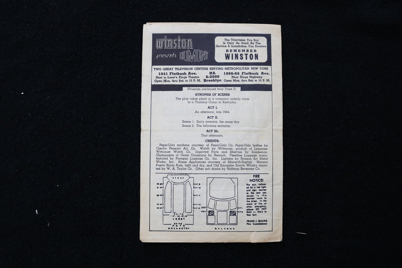 1949 BRANDT'S FLATBUSH THEATRE PROGRAM - O MISTRESS MINE -SYLVIA SIDNEY - K 1885