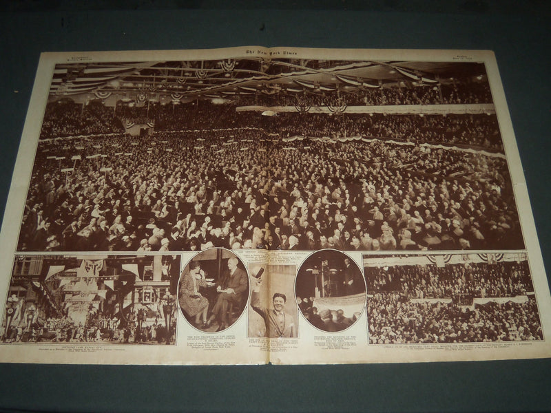 1928 JUNE 17 NY TIMES PICTURE SECTION - HERBERT HOOVER FOR PRESIDENT - NT 7080
