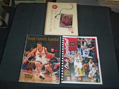 1994-2001 TEMPLE UNIVERSITY BASKETBALL MEDIA GUIDE - LOT OF 3 - O 3101