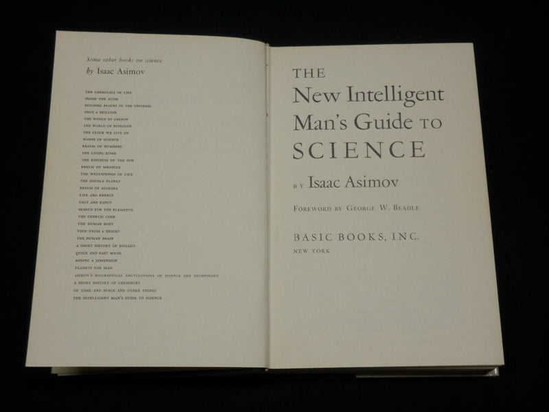 1965 THE NEW INTELLIGENT MAN'S GUIDE TO SCIENCE HARDCOVER BOOK - KD 6583