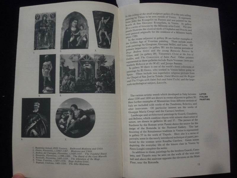 1973 A BRIEF GUIDE TO THE NATIONAL GALLERY OF ART SOFTCOVER BOOKLET - J 9640