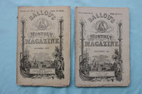 1878-1886 BALLOU'S MONTHLY MAGAZINE - LOT OF 14 - O 3977