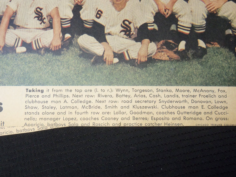 1959 CHICAGO WHITE SOX COLOROTO MAGAZINE TEAM PHOTO - 33 PIECES - NP 9191