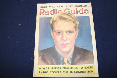 1937 JANUARY 2 RADIO GUIDE MAGAZINE - NELSON EDDY COVER - E 9198
