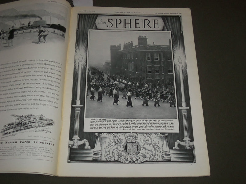 1952 FEBRUARY 23 THE SPHERE MAGAZINE - THE FUNERAL OF KING GEORGE VI - SP 8309