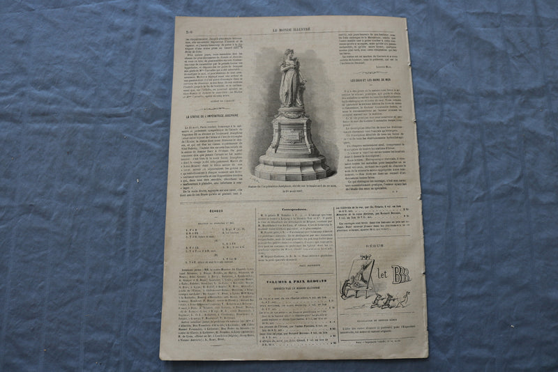 1867 MAY 4 LE MONDE ILLUSTRE MAGAZINE - 9, RUE DROUOT - FRENCH - NP 8446