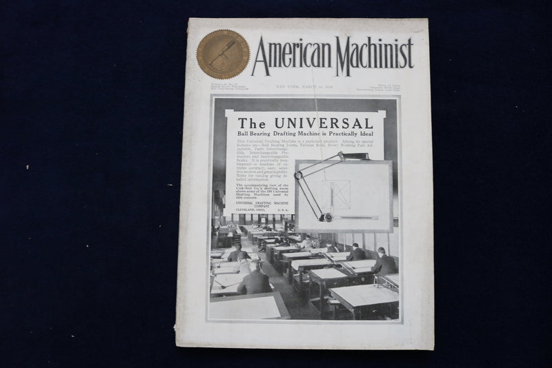 1916 MARCH 16 AMERICAN MACHINIST MAGAZINE - THE UNIVERSAL COVER - E 11659