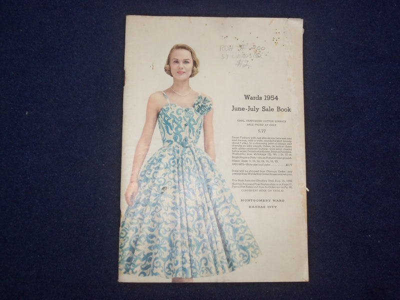1954 MONTGOMERY WARD JUNE-JULY SALE BOOK CATALOG-SOFTCOVER -KANSAS CITY - J 9318