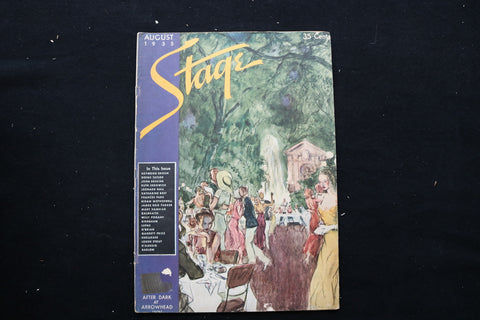 1935 AUGUST STAGE MAGAZINE - A COLORFUL DRAWING COVER - FRENCH - E 10829